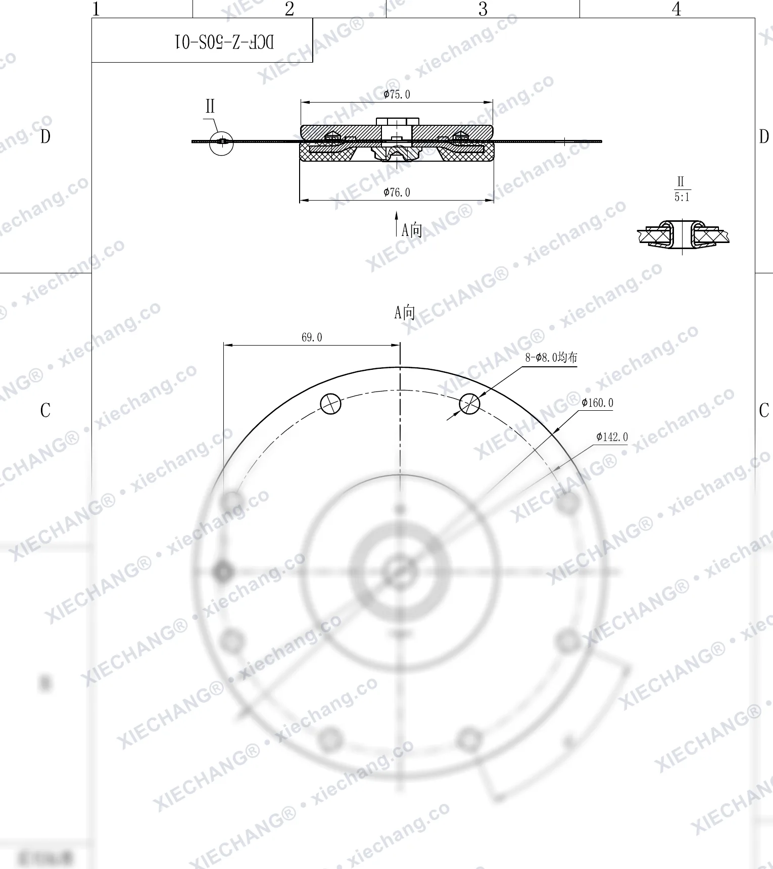 DCF-Z-50S-01 · DN50 — Assembly Drawing