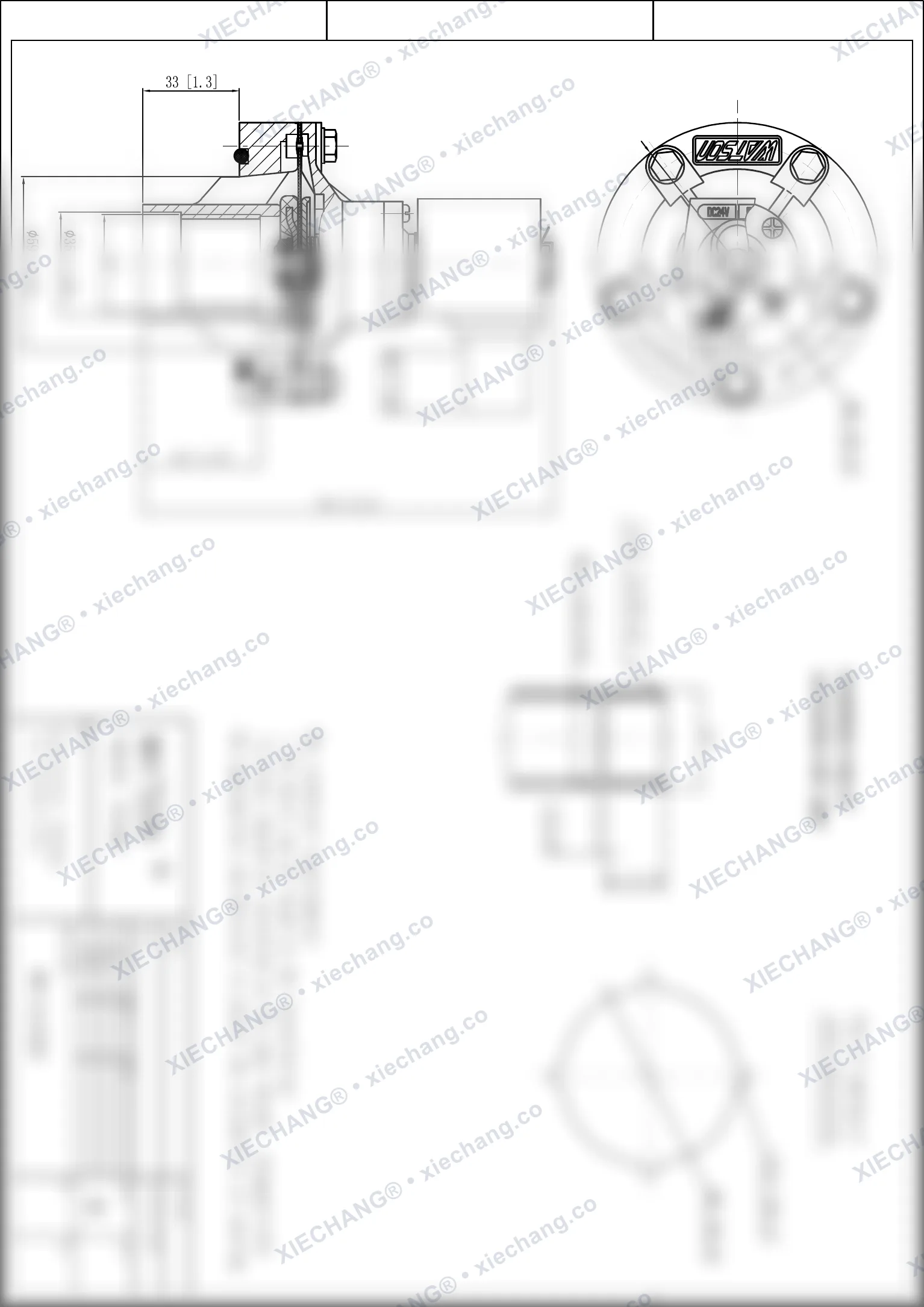 WPS-CA/EG25 · immersed valve — Installation Drawing