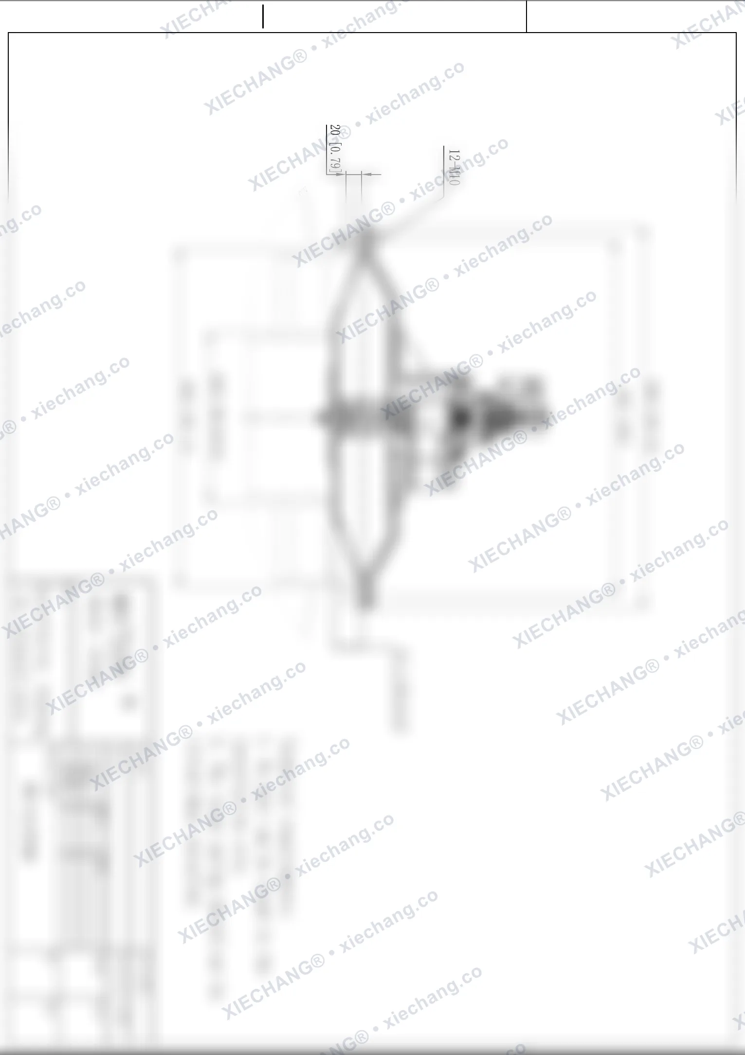 WPS-CA/EP200 · 8 inch · ultra-low-pressure large valve — Installation Drawing