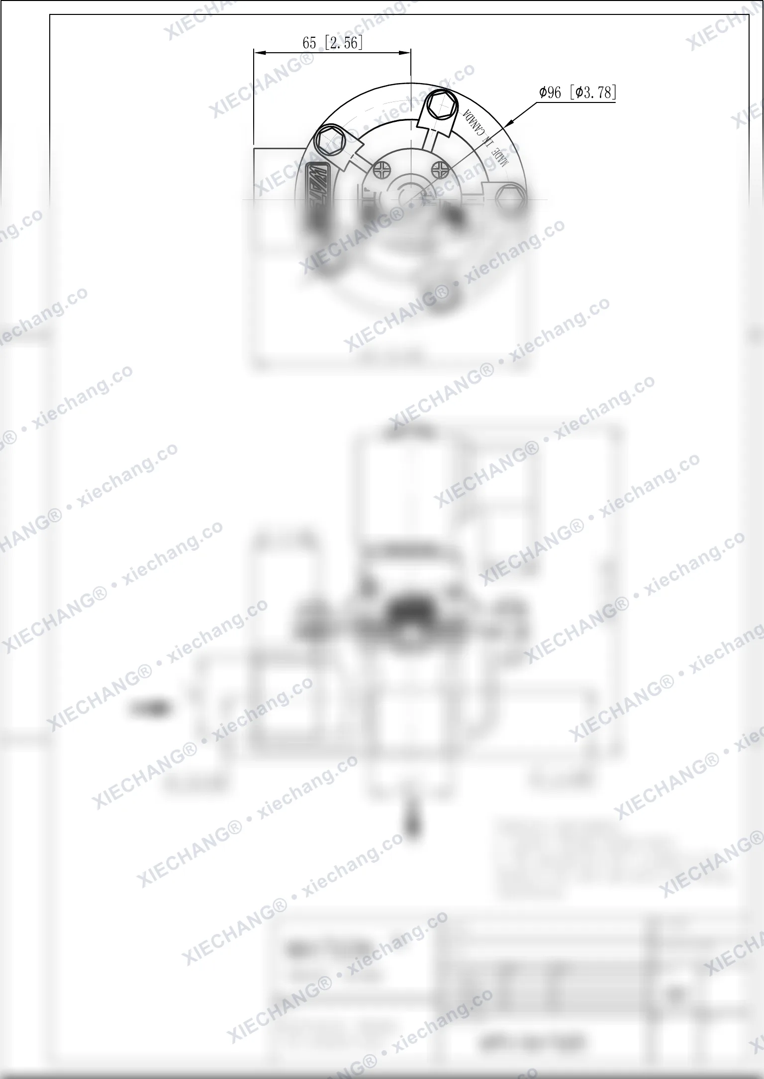 WPS-CA/TG25 · right-angle valve — Installation Drawing