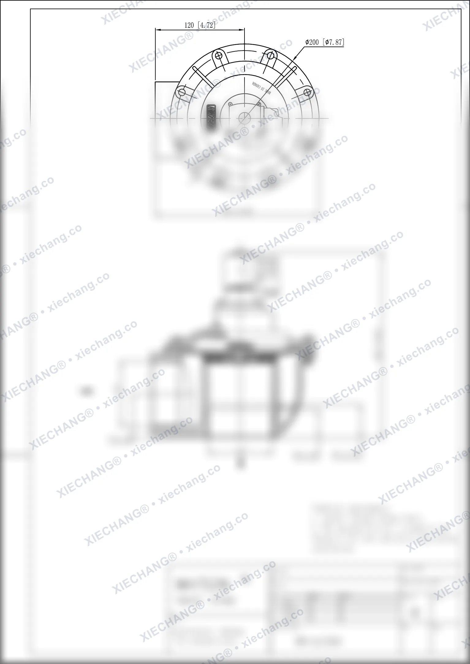 WPS-CA/TG76 · right-angle valve — Installation Drawing
