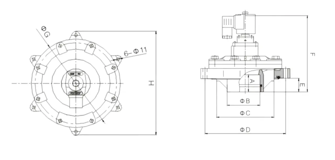 Watson® immersed pulse valve installation detail