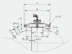 pulse Jet Valve Sectional Drawing: Internal Structure & Dimensions
