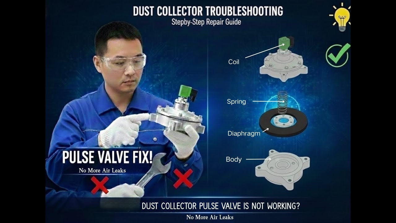 Pulse valve is not working？Dust collector baghouse pulse valve troubleshooing