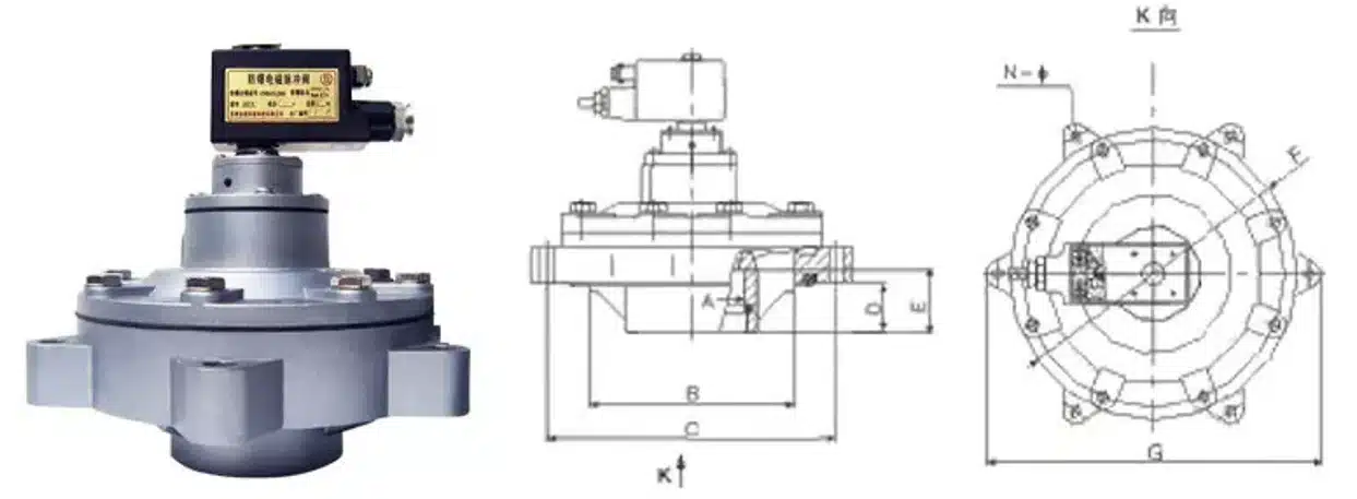 DCF-F-Y-Immersed-Explosion-Proof-Baghouse-Pulse-Valve-Manufacturer